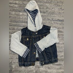 Kids WRANGLER Denim and Gray Hooded Jacket